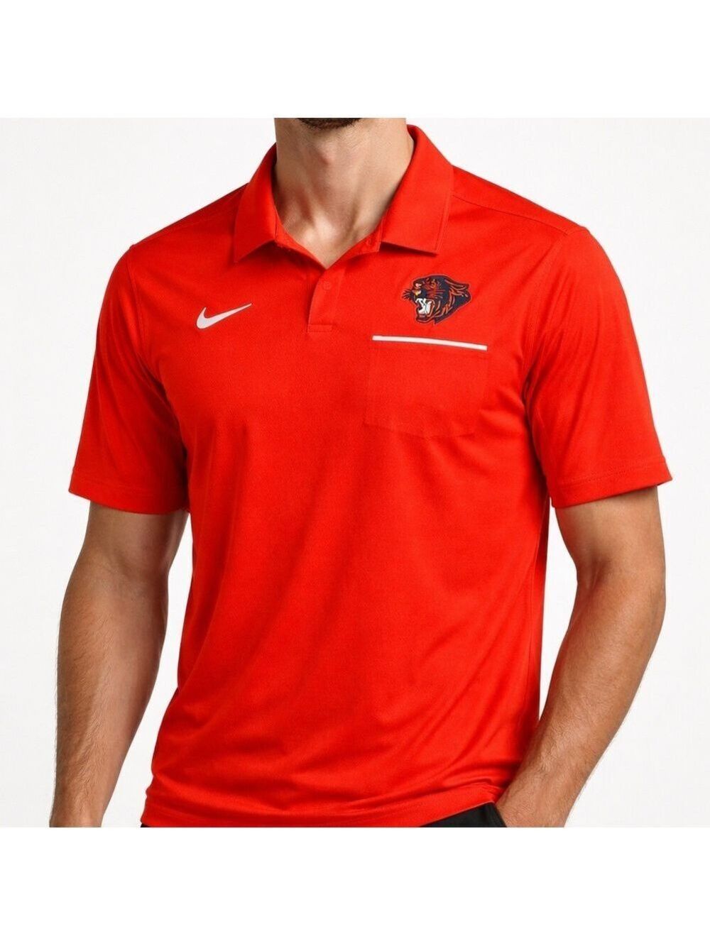 Nike Dri-Fit Netherlands Soccer Polo Men’s Large Orange Tiger Crest